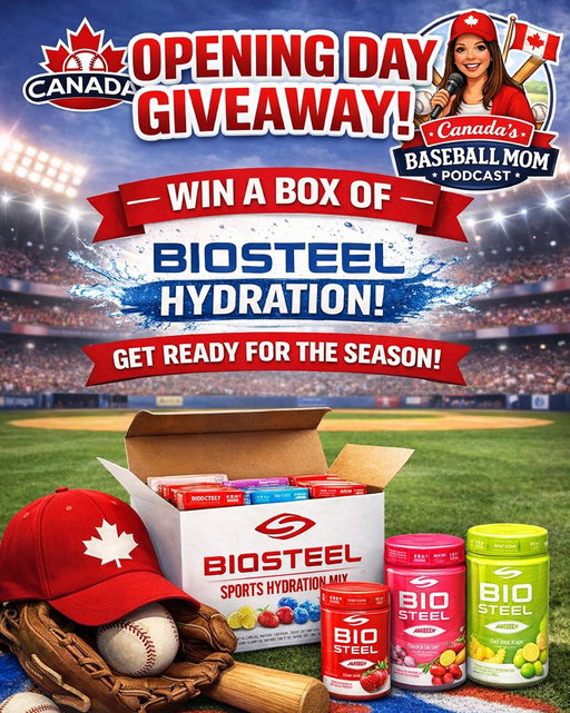 🚨 OPENING DAY GIVEAWAY 🚨

Baseball season is HERE and we’re kicking it off the right way 🙌⚾

🎉 WIN a box of BioSteel Hydration Packets to keep you and your ballplayer fueled all season long!

Whether you’re at the diamond, in the stands, or on the road for tournaments… hydration is EVERYTHING 💧It’s my go-to daily to feel my best as I’m running around doing all things baseball. 

👇 HOW TO ENTER:
1️⃣ Follow @canadasbaseballmom
2️⃣ Share this post to your stories
3️⃣ Tag 3 people who would LOVE to win this BioSteel prize package.

🇨🇦 Must live in Canada to enter. Winner will be notified via DM only. 

✨ Winner will receive a full box of BioSteel hydration packets to get game-day ready!

📅 Winner announced: April 2nd 2026.

Let’s gooooo Opening Day energy!! ⚾🔥
Good luck, Baseball Moms 💙

#CanadasBaseballMom #BaseballMomLife #OpeningDay #BioSteel #GiveawayCanada #BaseballSeason #HydrationGameStrong