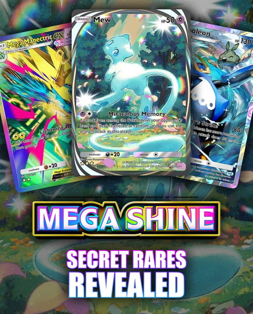 All Mega Shine secret rares revealed!!

Mega Shine is the latest TCG Pocket set that features Shiny Pokemon such as Mega Gengar, Mega Charizard , and Mew!

How are we feeling about this set? 

Follow for more of the latest Pokémon news/content! 

#pokemon #pokemoncommunity #tcgpocket #pokemontcg