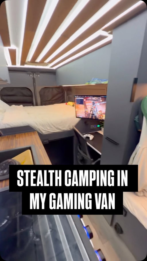 Best of both worlds, gaming AND Camping #arcraiders #gaming #vanlife