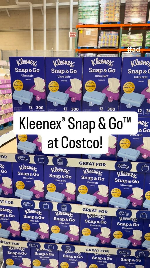 #KleenexPartner 🛒 💨 The new @Kleenex Snap & Go at @Costco are definitely replacing the fast food napkins in my glovebox 😅 I can’t believe Costco has it in a 12-pack! Such a smart little find #ad