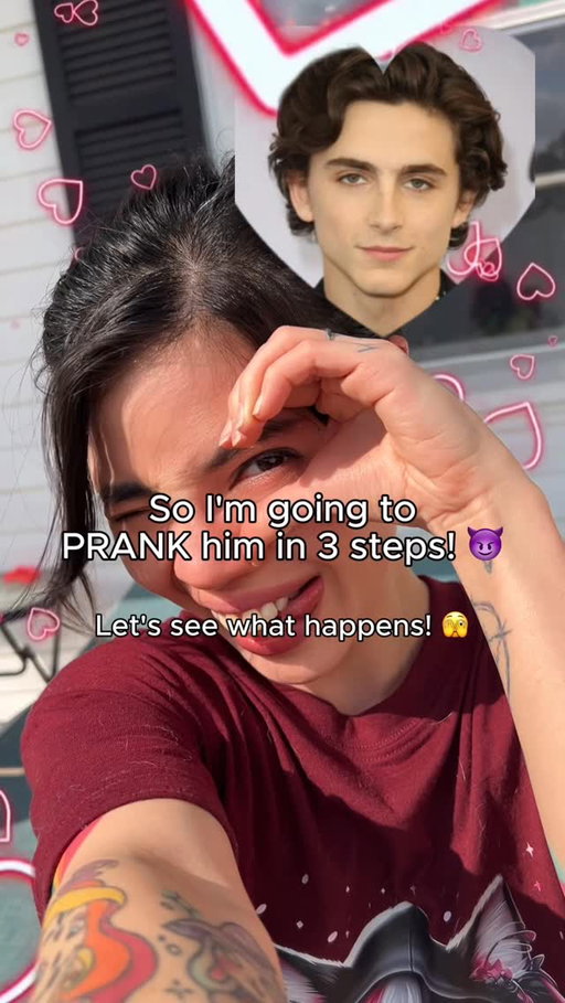 Would your partner react the same? 😭 tag your partner  Credits to @tatshiphq for helping me pull the prank successfully 🙊 #tatship #timotheechalamet #celebritycrush #prank #jealousy