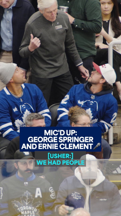 What would you do if you were at a @mapleleafs game and @georgespringer and @ernieclement28 sat next to you!? 🤯