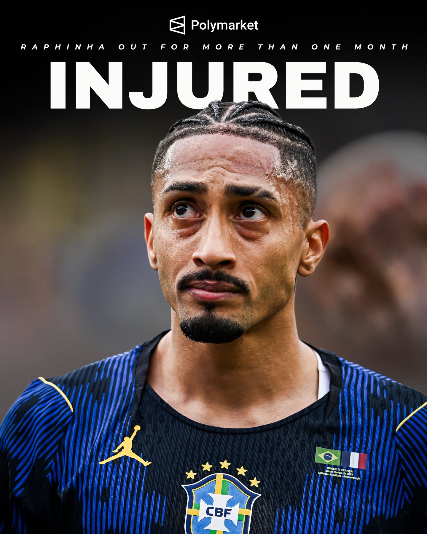🚨🚨🤕 JIST IN: Barcelona confirm Raphinha suffered a hamstring injury in Brazil’s friendly vs. France and will be out for five weeks. It means he will miss:

Atlético Madrid (A) - La Liga 
Atlético Madrid (H) - UCL
Espanyol (H) - La Liga 
Atlético Madrid (A) - UCL 
Celta Vigo (H) - La Liga
Getafe (A) - La Liga

🤕
