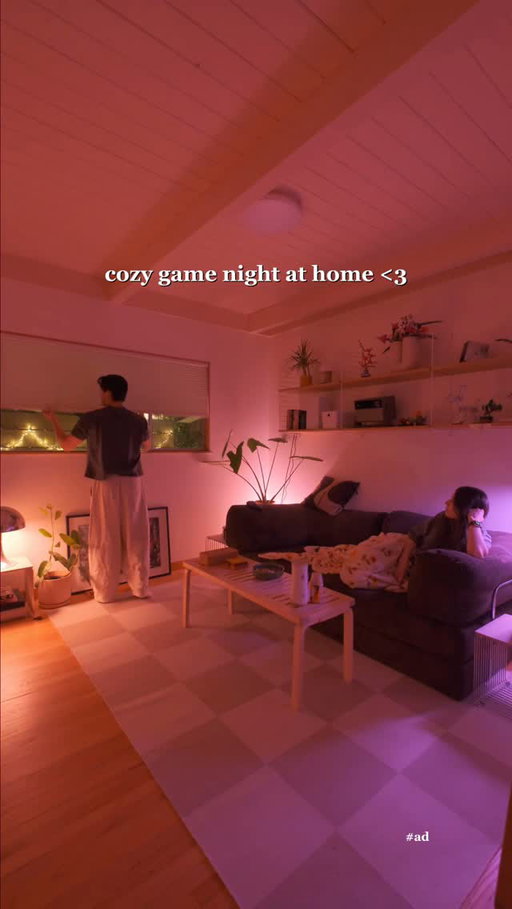 #ad Nothing better than a cozy Friday game night at home :) we recently discovered that our little projector-powered home theater can be used for casual gaming so we’ve been spending lots and lots of nights here and keeping it fresh with @glade’s automatic spray! #movienight #hometheater #gamenight #home