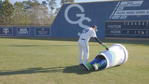 Not every hero hits a home run... some bring Chewy Ice ⚾🙌 Grab yours at Parker’s Kitchen 🧊 #ChewyIce #GSUBaseball #HailSouthern #GATA