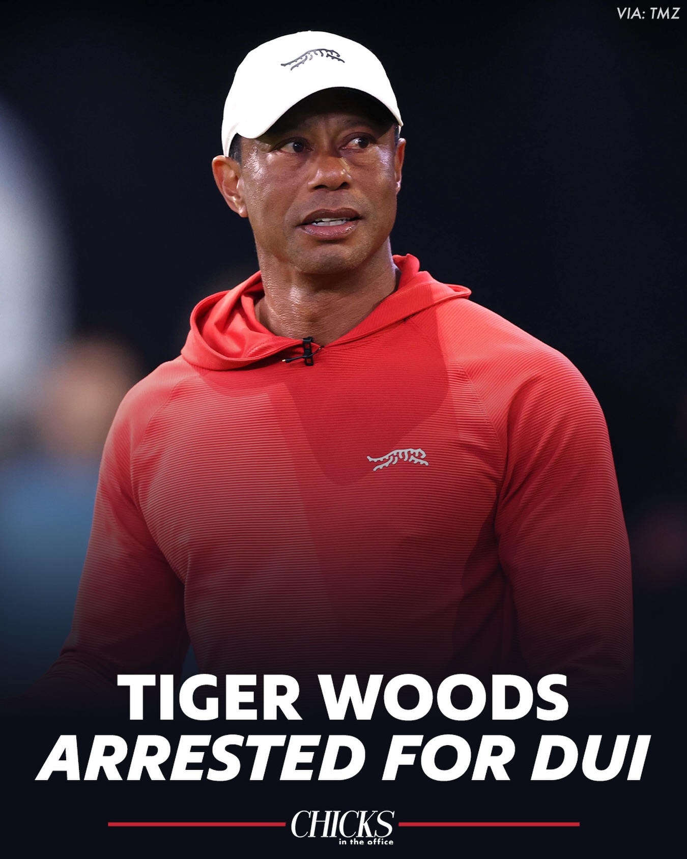 Tiger Woods has been arrested for DUI after flipping his car in Florida today