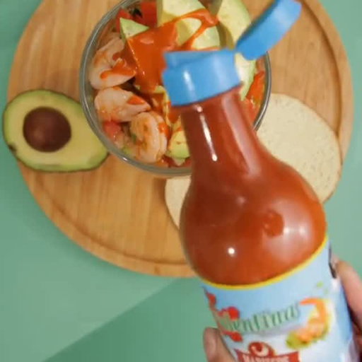 Un ceviche de camarón para sentirnos en la playita. 🏖️