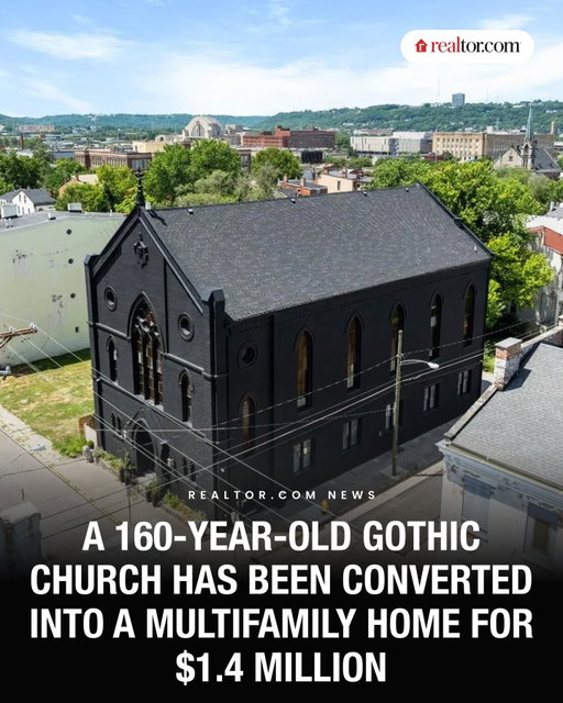 A 160-year-old Gothic Revival church in Cincinnati, OH has been transformed into a $1.4 million multifamily property with three short-term rental units. The nearly 9,000-square-foot space retains original stained glass, arched windows, hardwood floors, and a hidden pipe organ. A tax abatement through 2032 adds to the investment appeal.

See the entire listing at link in bio.