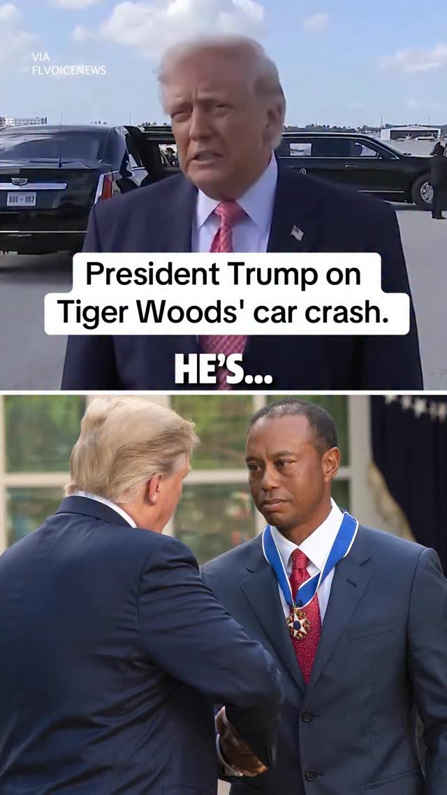 President Donald Trump spoke on Tiger Woods’ car accident shortly after it was reported.
