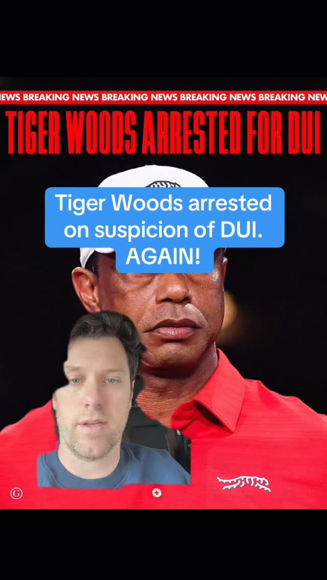 Tiger Woods arrested on suspicion of DUI. AGAIN! At what point does Tiger Woods just lose his license??