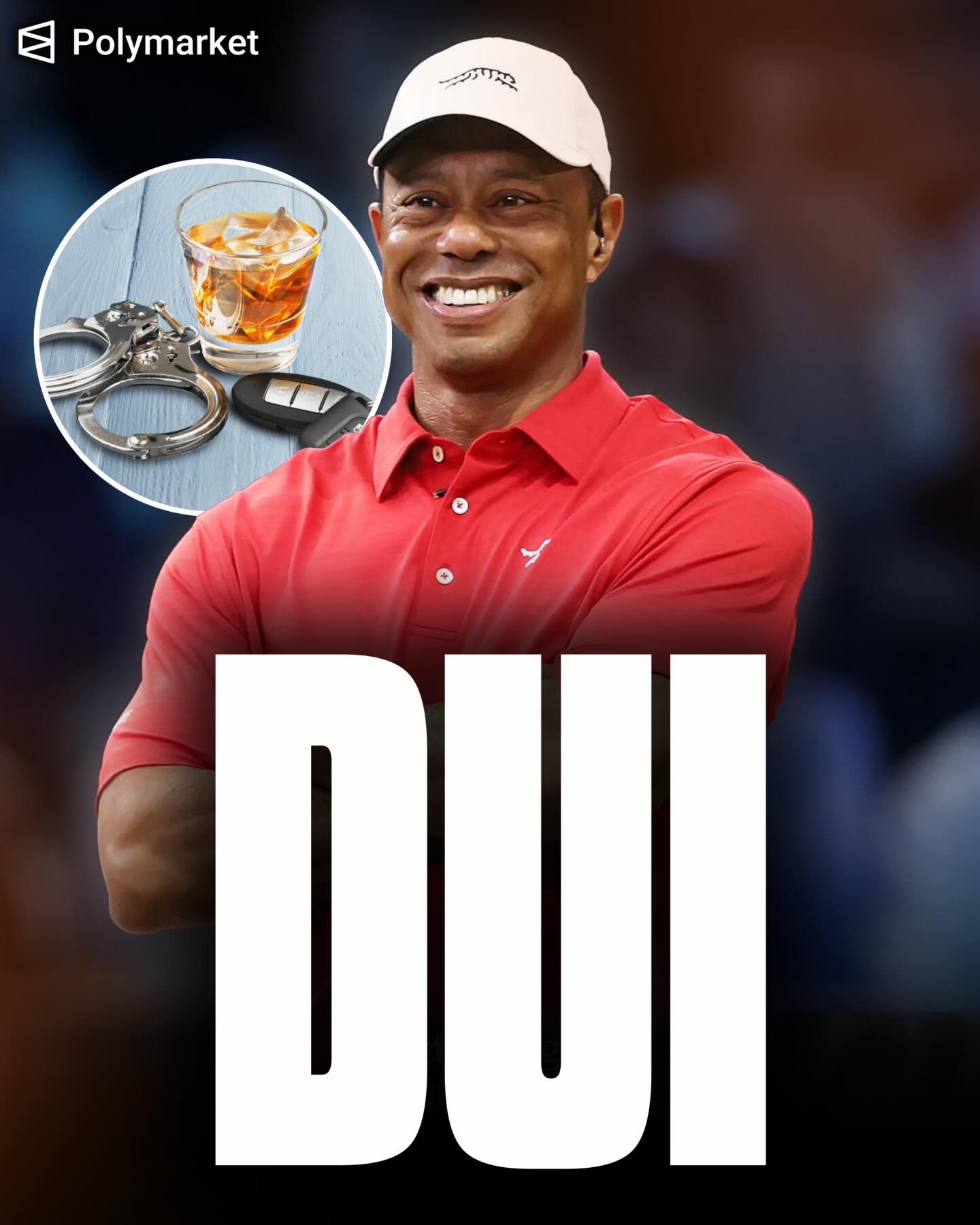 Tiger Woods has been arrested for a DUI after a rollover crash in Jupiter Island, Florida.

He was believed to be under the influence of some type of medication or drug, blew a 0.000 BAC, and refused a urine test.