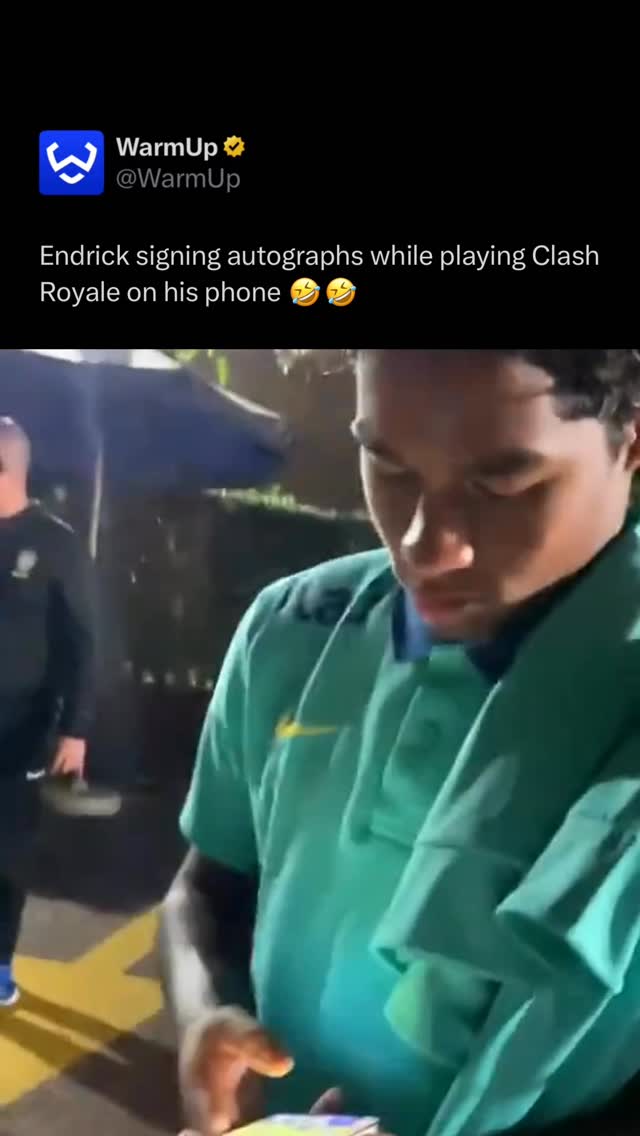 😂

Brazilian prodigy Endrick continues his rapid ascent as one of football’s elite talents. After a historic start at Palmeiras and a high-profile move to Real Madrid in 2024, the 19-year-old forward is currently on a productive six-month loan at Lyon to gain vital minutes. Since joining the French side in January 2026, he has tallied 6 goals across all competitions, including a debut strike in the Coupe de France. Internationally, he has 14 caps and 3 goals for Brazil’s senior national team.

(Via X: editslaid )