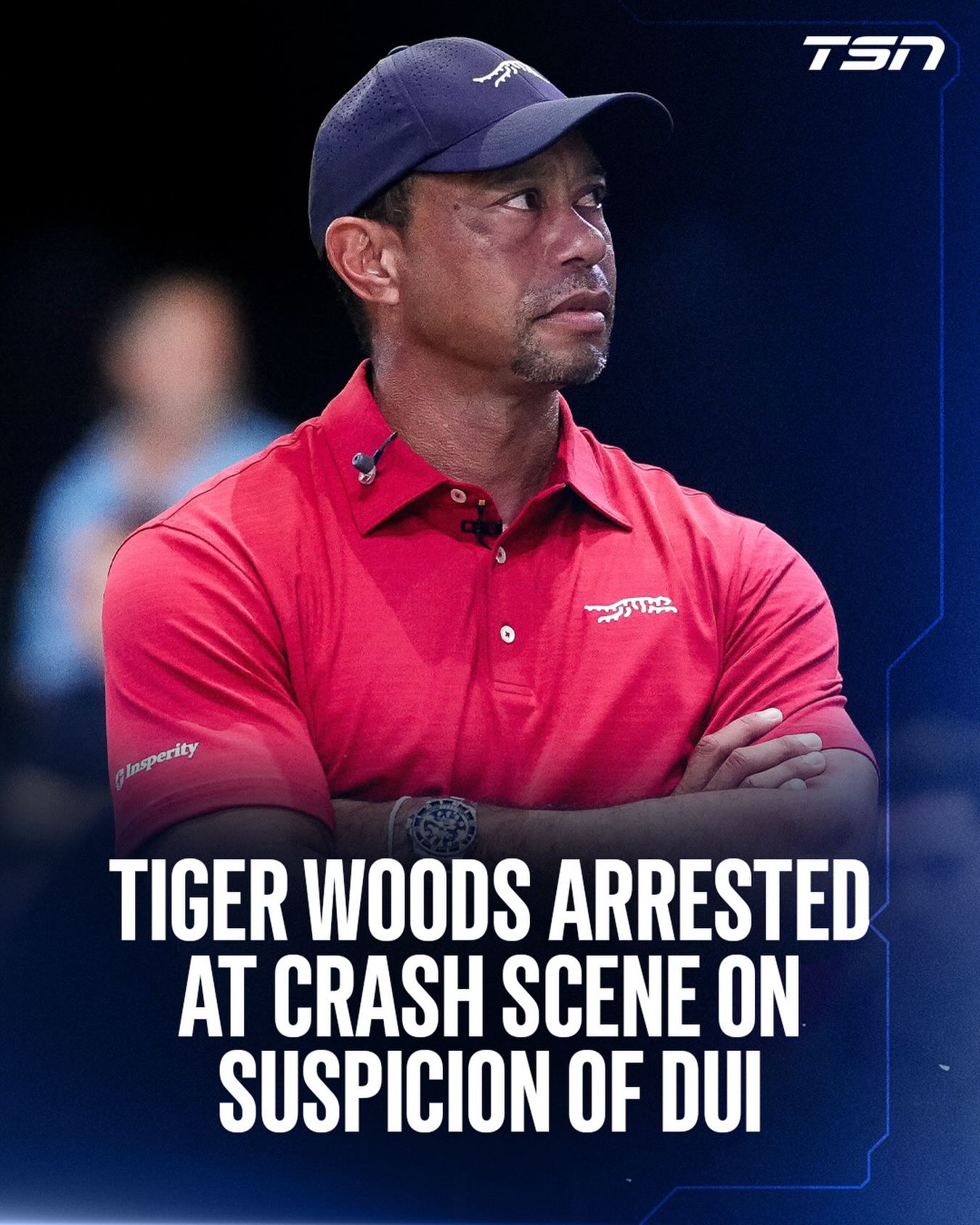Fifteen-time major champion Tiger Woods was arrested on suspicion of DUI on Friday after he was involved in a car crash. There were no reports of any injuries to Woods or the other driver.

It was the third time Woods has been involved in a car crash, most recently in February 2021.

Full story details on TSN.ca, link in bio.