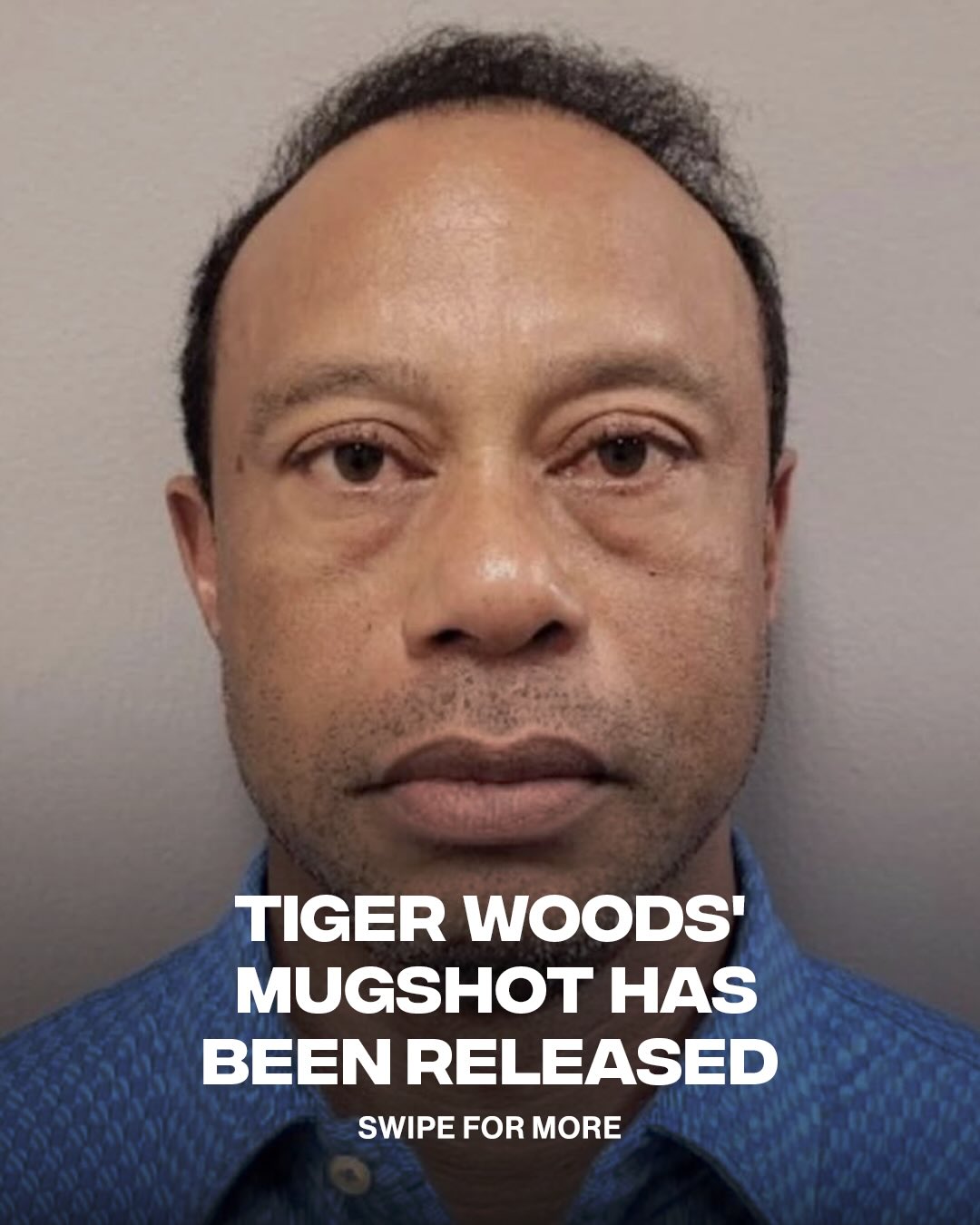 Tiger Woods’ mugshot has been released after he was arrested Friday in Jupiter, Florida.

Police say he was involved in a crash after speeding, clipping another vehicle, and flipping his car. 

He’s facing a DUI charge.

[📸: The Martin County Sheriff’s Office, GETTY ]