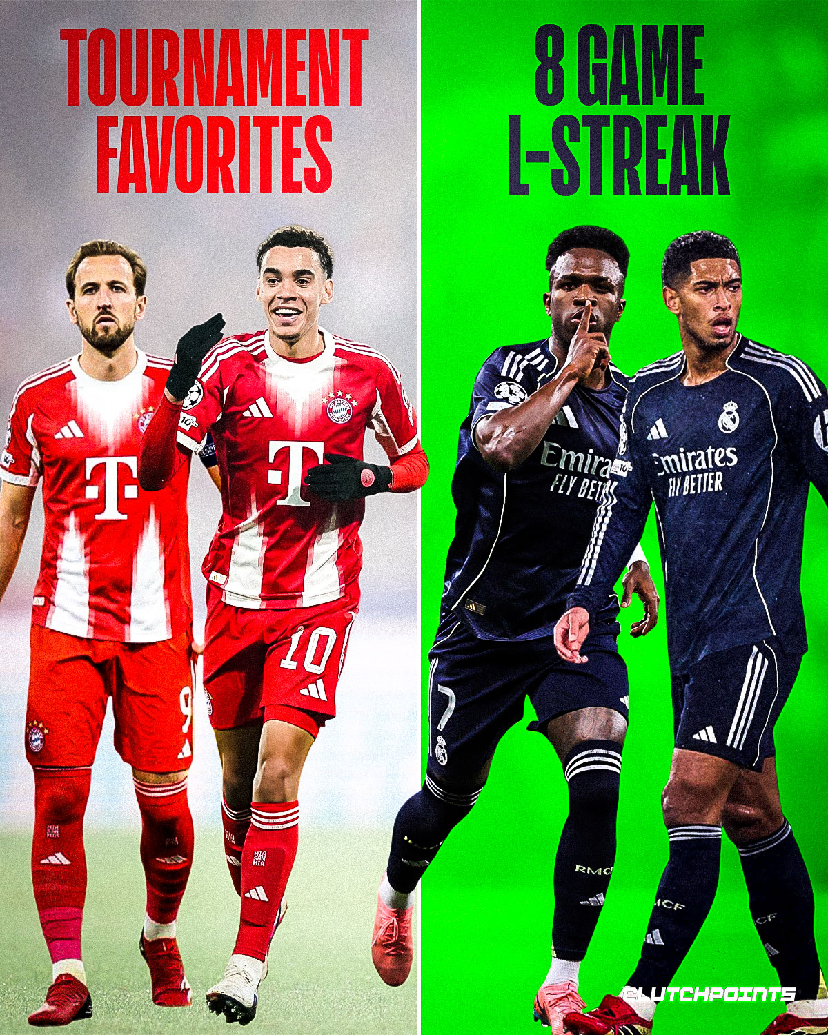 Real Madrid have quietly owned Bayern Munich in the Champions League for over a decade.

Since that iconic 2014 semifinal, Madrid are now eight games unbeaten against Bayern in the UCL, a run that includes multiple knockout eliminations and statement performances on Europe’s biggest stage.

Wins in 2014.
Quarterfinal dominance in 2017.
Semifinal control in 2018.
And another knockout blow in 2024.

Now they meet again in the Champions League quarterfinals.

Bayern come in flying. Madrid come in with history on their side.

Can Bayern finally break it… or is this just another Madrid script?