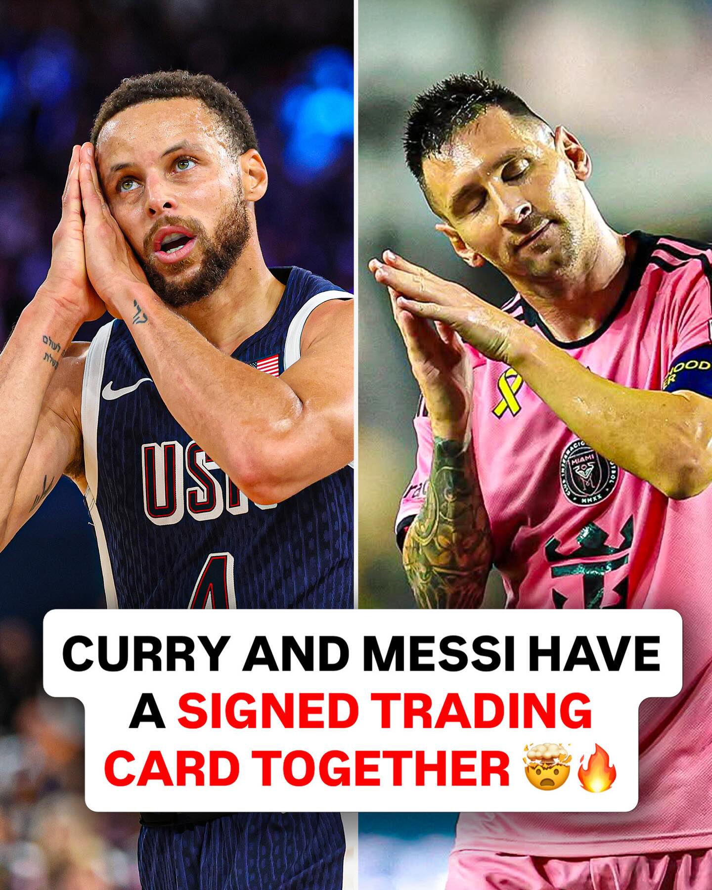 When Lionel Messi pulled out Steph Curry’s iconic “night night” celebration 🥶

Two of the greatest athletes of all time on one card 🔥