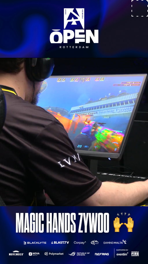 Magic hands from the Magician @cs_zywoo ✨ | @asusrog Action Replay

The @teamvitality star was spinning on Aurora in this Semi-Final match at BLAST Open Rotterdam 👀

#BLASTPremier #CS2 #counterstrike