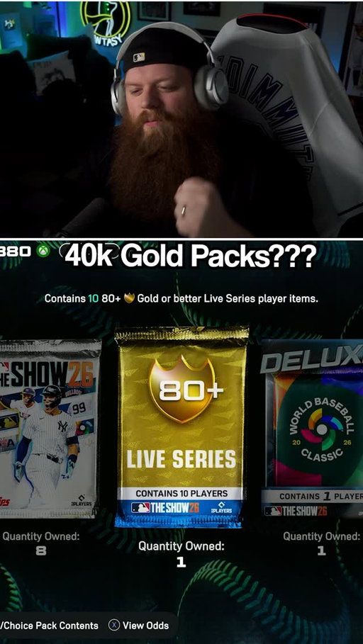 Packs are evil in #MLBTheShow26 don’t buy em, 40k gold pack #mlbtheshow
