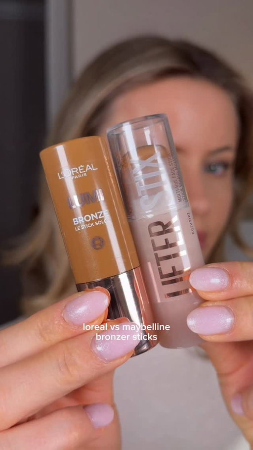 both of these are suuuch good drug store bronzing sticks!! @lorealparis @maybelline #makeup #bronzer #creambronzer #drugstoremakeup