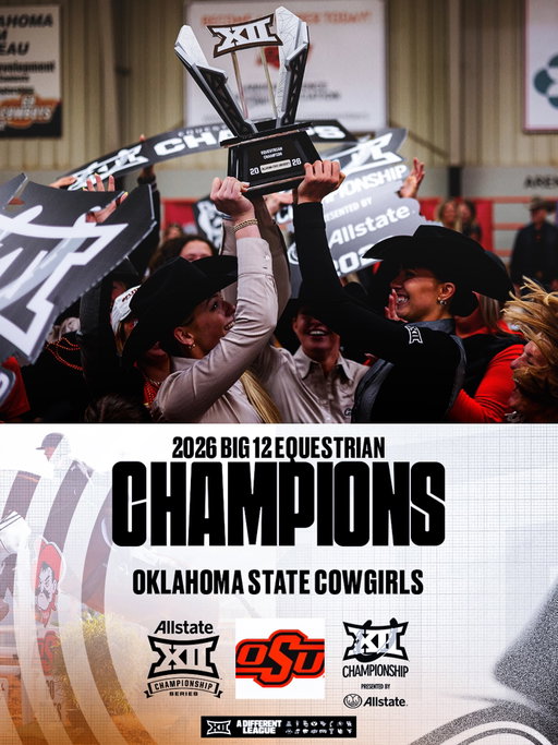 🏆🏆🏆🏆🏆🏆

The Oklahoma State Cowgirls claim their 6th straight Big 12 Equestrian Championship 🤠

#Big12EQ | @osuequestrian