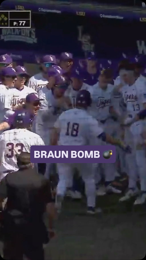 3-RUN BRAUN BOMB 💣

Mason Braun with a homer to extend the Tigers lead! 

#NCAABaseball x 🎥 SECN+ / @lsubaseball