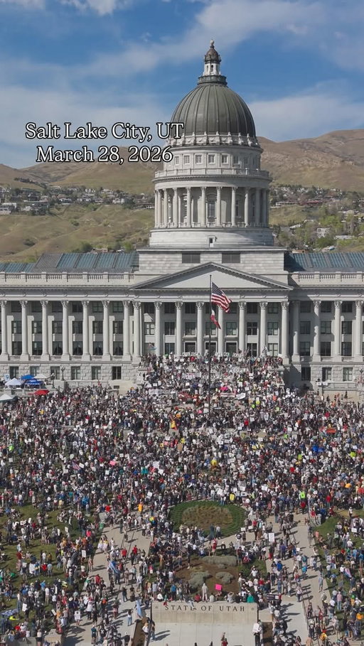 Salt Lake City, UT. March 28, 2026.
15,000+ people. 

“What kind of nation spends of dollars on war while its people are struggling?” 

Who else was there?