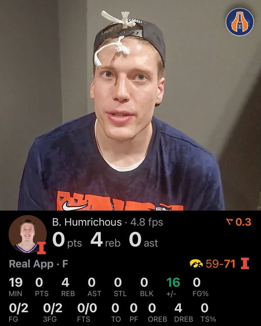 Did Ben Humrichous just have the best zero point game ever ?!? 🔥 +16 in 19 minutes with 4 rebounds 🔥 
#illini