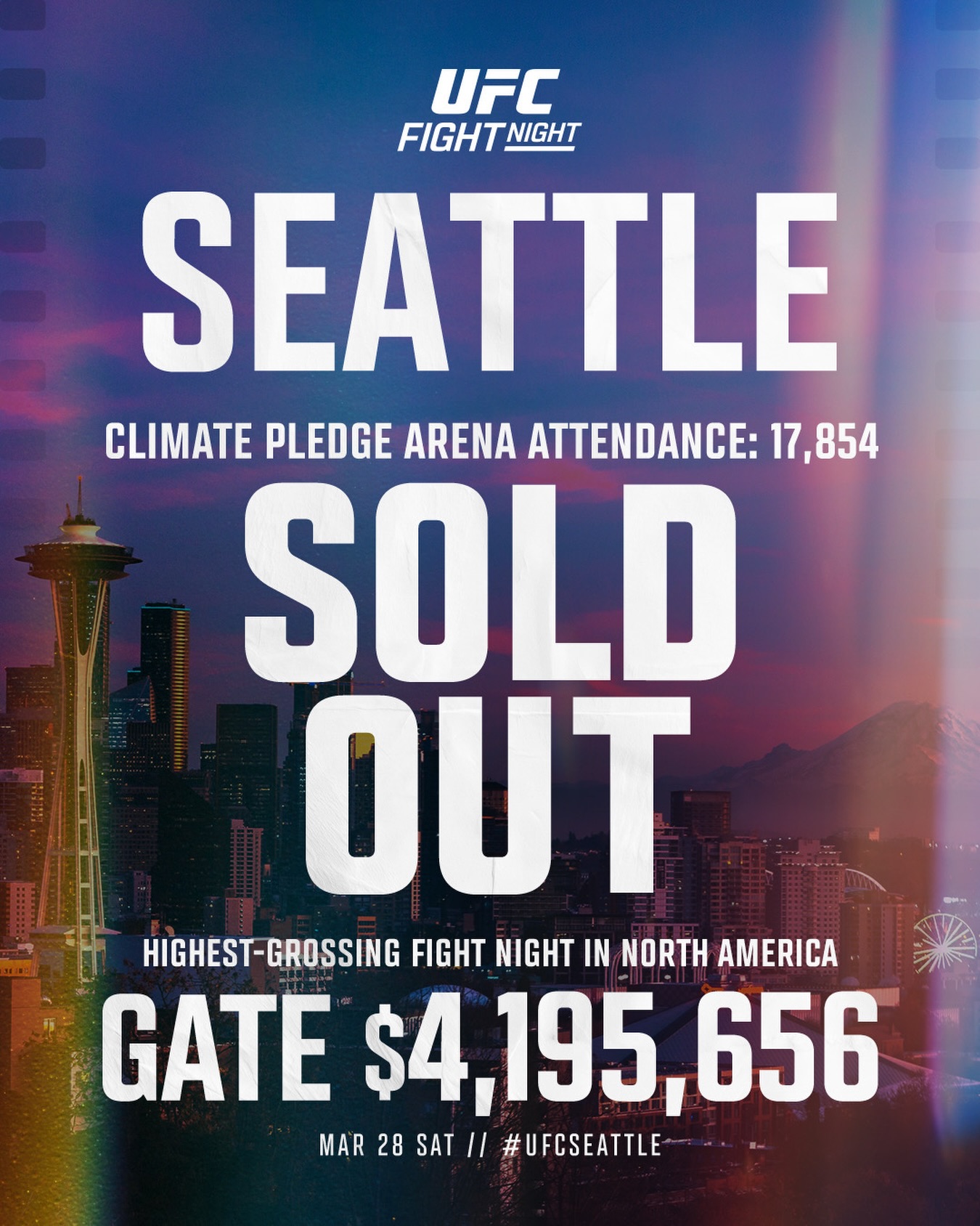 Seattle did it again! Highest-Grossing North American Fight Night in UFC history 🔥 #UFCSeattle