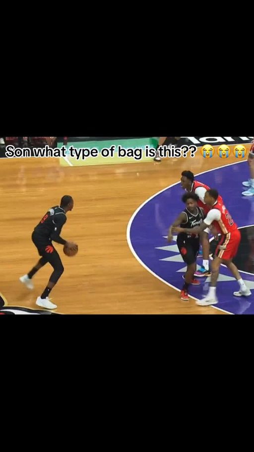 RJ is stuck in quicksand 😭😭 #rjbarrett #nba #funny #derikqueen #zionwilliamson