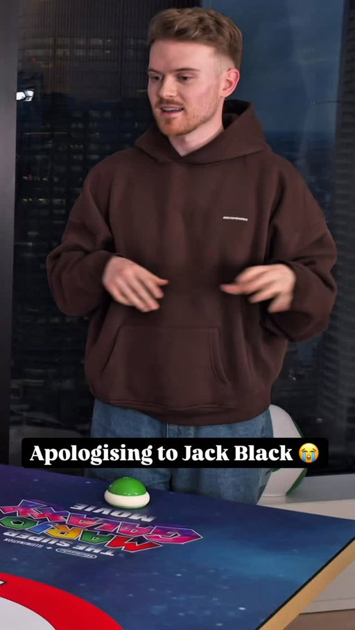 HE SAW IT 😭😭 also obsessed with Donald Glover piling on 🤣🤣 

#JackBlack #supermariogalaxymovie #donaldglover @supermariomovie @universalpicturesuk