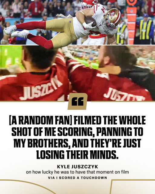 Not many athletes are lucky enough to share a family moment like Kyle Juszczyk did in the Super Bowl ❤️