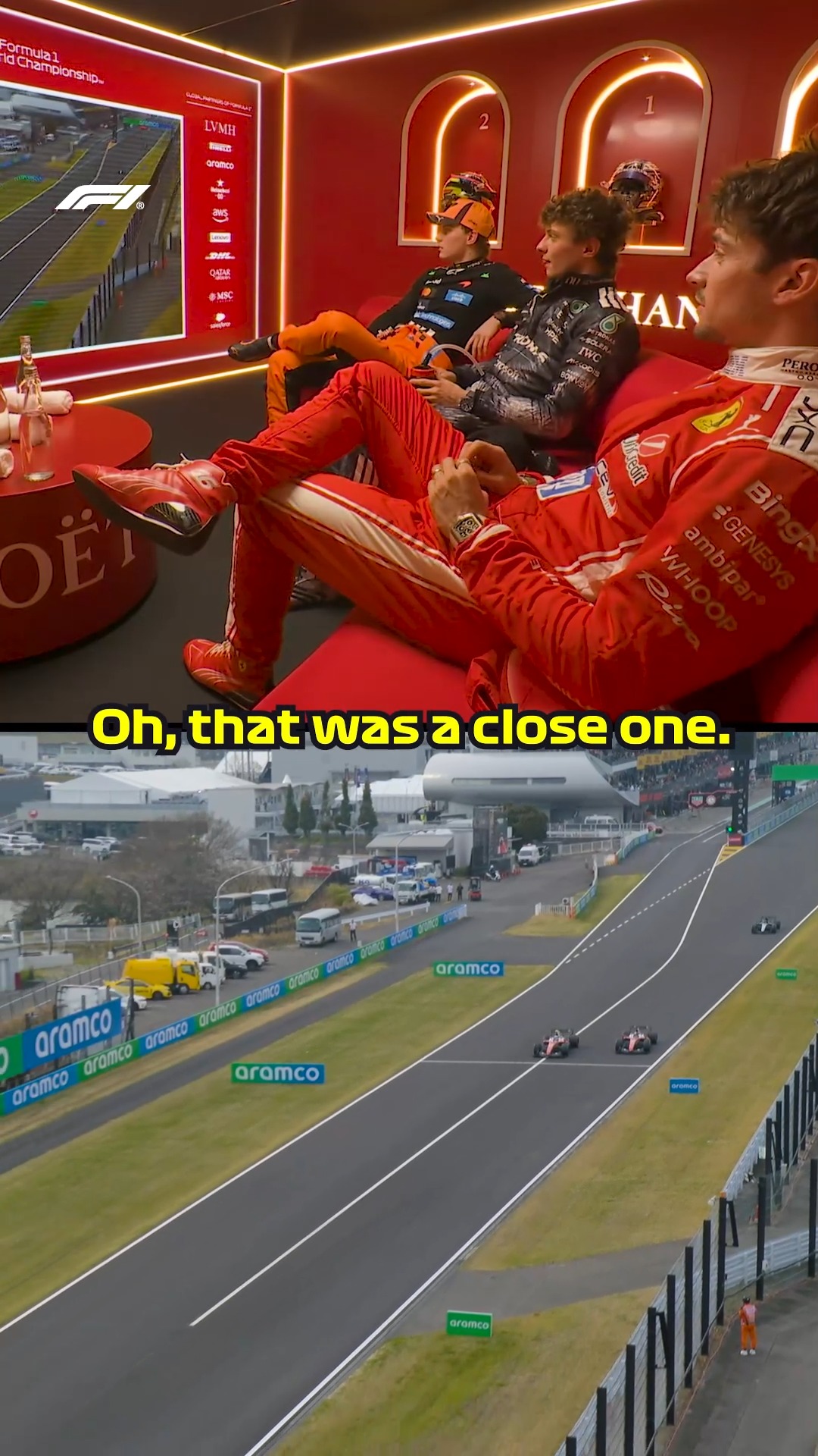 "I thought I had a puncture" 🤯

Looking back at the hair-raising battle between the Ferrari duo, and Charles didn't even flinch! 👀

#F1 #Formula1 #JapaneseGP