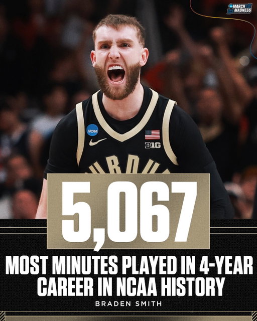 Another record in a storied career ❤️

#MarchMadness @boilerball