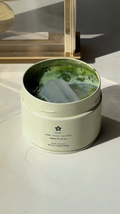 finishing my chubby matcha tin! 🍵💛

this is the @namimatcha 100g yame matcha! 
if you want to try use my code “KRISTY15” for 15% off! 🌟

#homecafe #matcha #matchalover #matcharecipe #matchalatte
