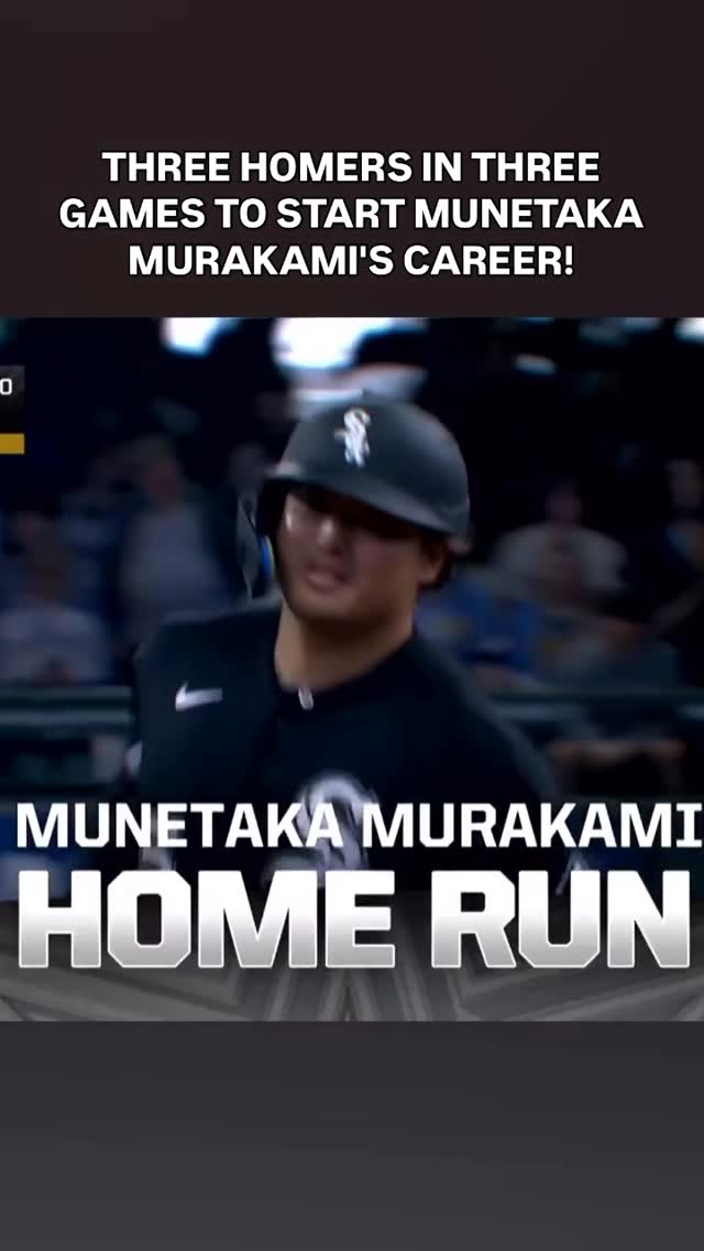 Munetaka Murakami has gone yard in three straight to start his MLB career!