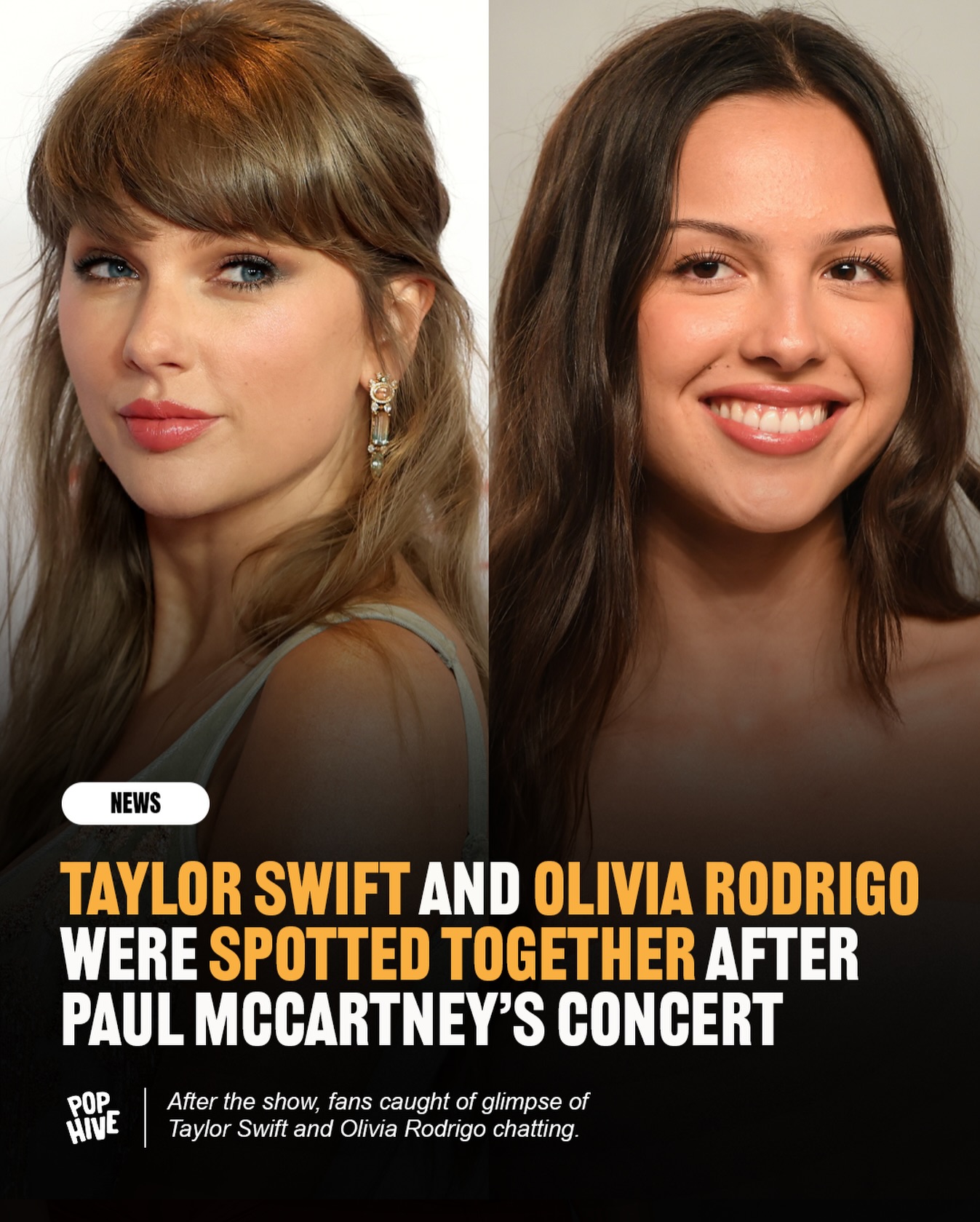 Taylor Swift and Olivia Rodrigo were among the many stars at Paul McCartney’s latest concert at the Fonda Theatre 🎤

Fans caught a glimpse of the two Grammy winners standing side by side, years after rumored tension first made headlines.

Is the pop girl peace treaty finally here? 🫶