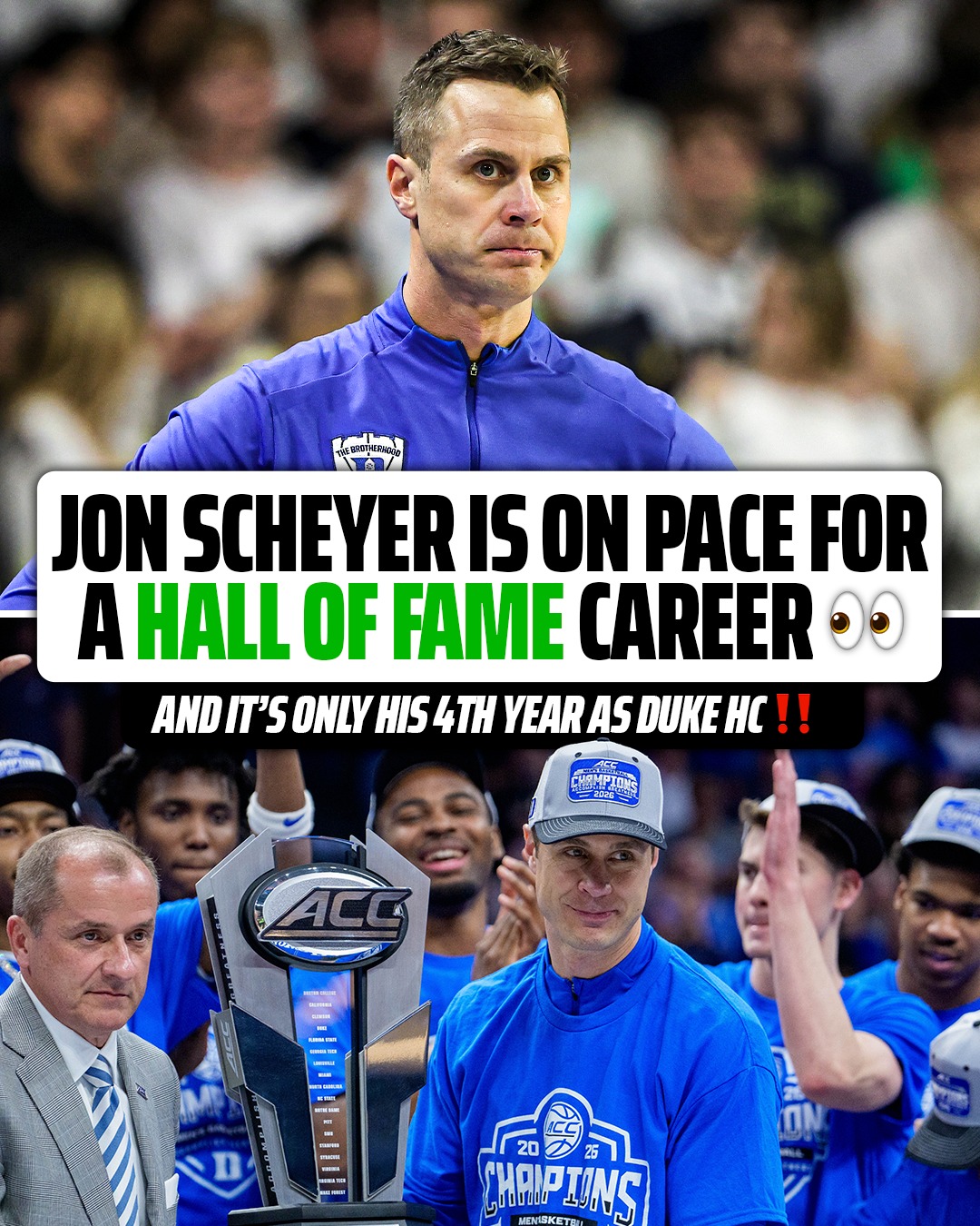 Jon Scheyer is a top ___ coach in college basketball 🤔
