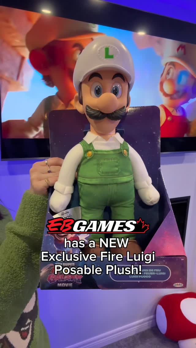 🔥 Counting down the days till @supermariomovie is out! 🎉 I’m SO excited to see it! 🥹 I also love that @ebgamescan has been getting all the exclusive @jakkspacific.toys Super Mario Galaxy Movie toys! Luigi is my favourite Mario character, and the posable plush from the first film is one of my favourites, I’m so glad they released one with the Fire Flower power up! 🔥💚

#luigi #supermariogalaxymovie #supermario #supermariobros #nintendo