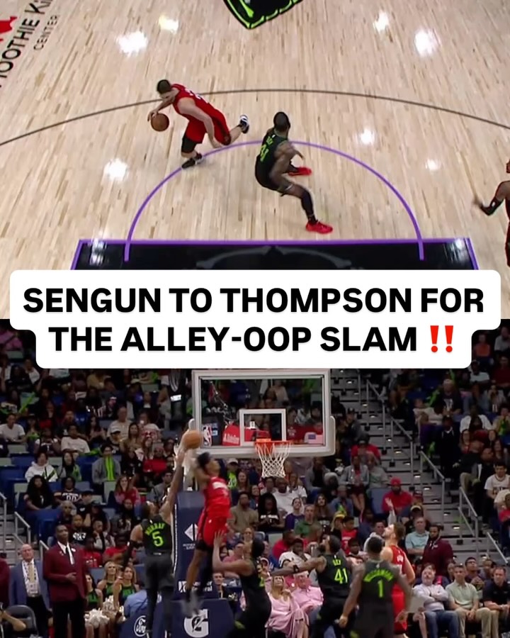 @alperen.sengun flashes the SLICK handles then finds @amen.thompson for a MONSTROUS slam! 🫨 HOU/NOP on NBA League Pass • <link in bio>