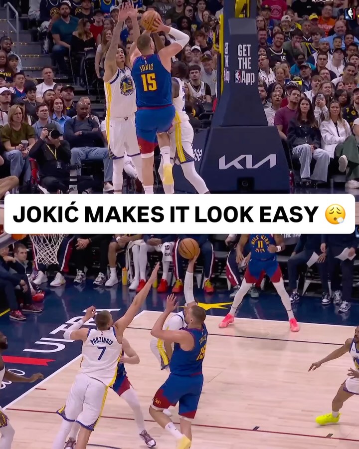 Nikola Jokić ends the 3Q with a pair of TOUGH buckets to extend the lead! 👏 GSW/DEN on NBC & Peacock • <link in bio>