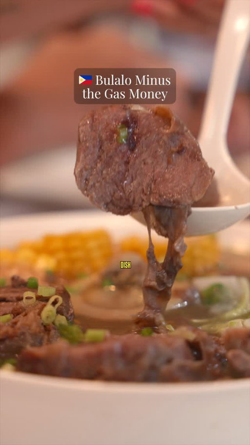 🇵🇭 Learning some new Tagalog Words…

“Tagos‑sa‑Buto” — that’s the Bulalo World experience.
Beefy, rich broth. Tender beef. Your favorite bone marrow. And yes… unlimited soup from the Bulalo Soup Station.

For over a decade, @bulaloworldofficial has been serving comfort that hits deep — now with 22 branches across Metro Manila and Rizal, so you don’t need to drive to Tagaytay for those cravings.

Perfect partners for your bulalo cravings:
• Inihaw na Pork Sisig (smoky + savory)
• Crispy Tawilis (the classic duo)
• Chicken Skin (for the crunchy lovers)
• Pork or Chicken BBQ (tender + smoky)

New cravings to try:
• Bulalo Mami — only P139. Famous broth with egg noodles, beef balls + slices, garlic chips, and pechay.
• Ice‑Spesyal in two flavors (Halo‑Halo + NEW Choconut Yema) and two sizes (Regular + Sakto). Made with milky ice for that creamy, icy hit.