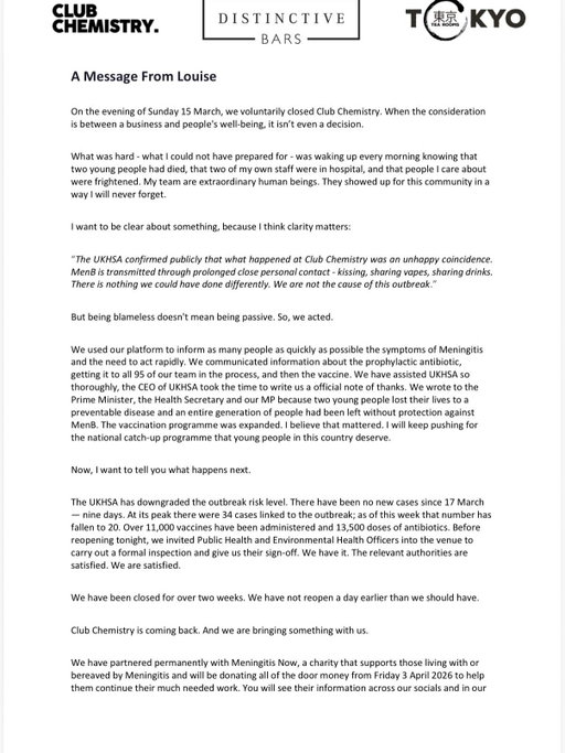 A message from Louise