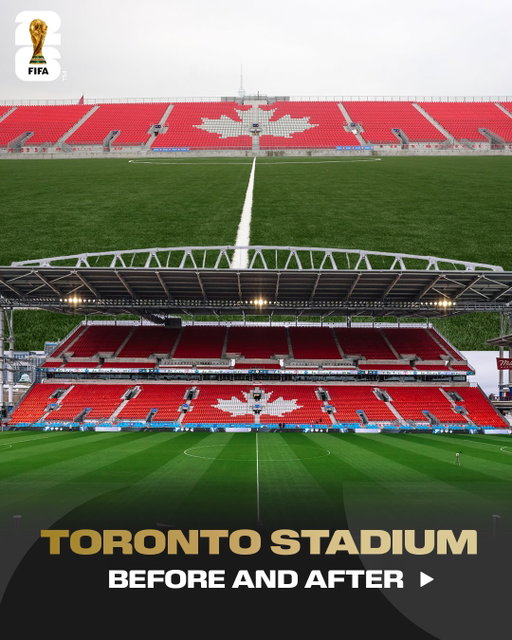 Toronto Stadium completes major upgrades ahead of @fifaworldcup 🏟️😍 

This represents a major milestone as the city prepares to host six matches of the tournament, including the first-ever men’s FIFA World Cup match to be played on Canadian soil.

Upgrades include a new pitch and dugout areas, as well as modernised player facilities and additional hospitality spaces. Broadcast infrastructure has also been refined to ensure the venue meets elite FIFA competition requirements.

The latest phase of the project focussed on final tournament-readiness, increasing the capacity of the stadium to approximately 45,000 through a temporary seating expansion.