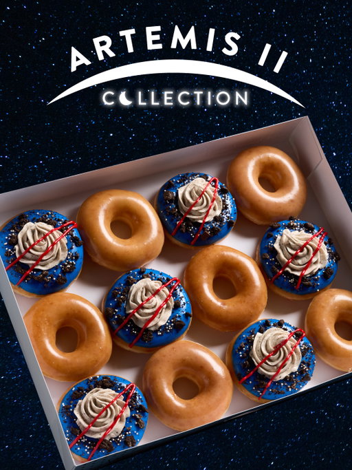 A historic orbit around the moon calls for a sweet celebration! 🌙

Introducing our NEW Artemis II doughnut collection, inspired by the Artemis II mission — landing at a Krispy Kreme near you on Tuesday, 3/31 for a limited time! 

🌑 Artemis II Doughnut: blue icing, OREO® cookie crunch, cookies & creme buttercream, and red icing

@NASA what milestone are you most excited about as Artemis II orbits the moon? 🚀​