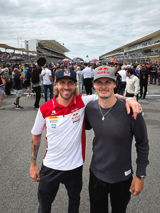 @jettson18 and @justinbarcia take on MotoGP at @cota_official 😎🤘🏼 We miss seeing these guys on a Supercross track but we’re happy to settle for this in the meantime. What a weekend ❤️