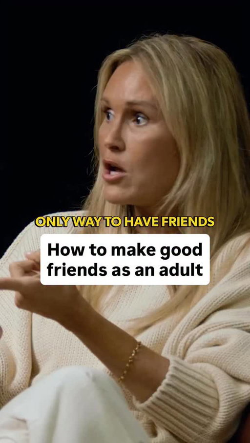 3 steps to make friends as an adult:
1. Initiate 
2. Say “I need a friend”
3. Make it regular