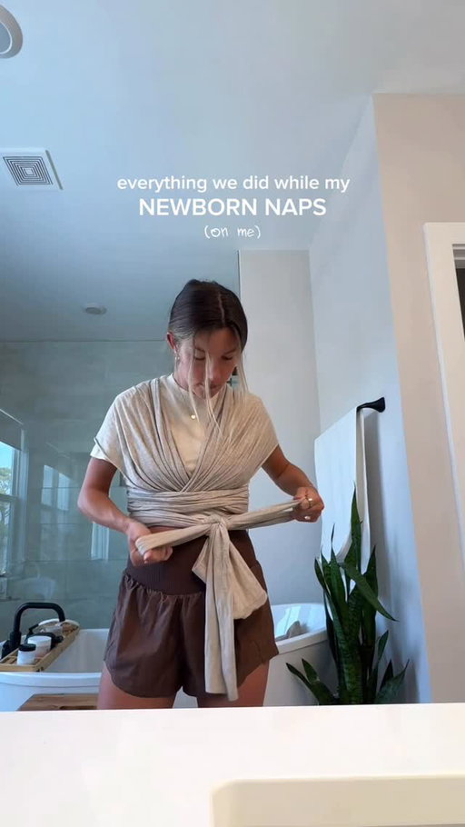 the first 2 weeks postpartum I bawled my eyes out thinking I would “never get a single thing done again” (even though I adore my velcro baby) …. but then I discovered baby wearing - LIFE CHANGED!👶🏼🤝🫶