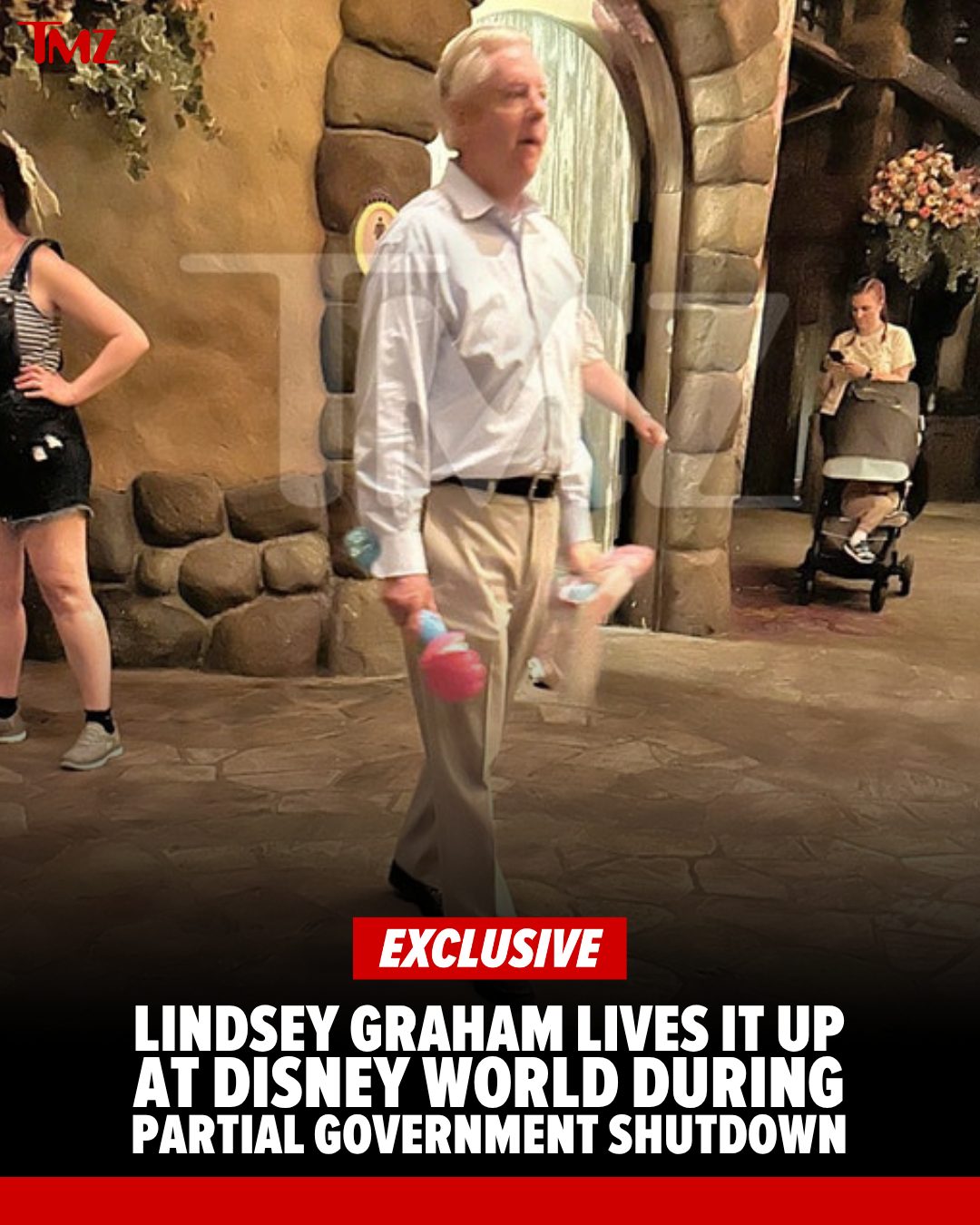 Lindsay Graham said he was doing business in Florida, and just made a short pit stop at Disney World, but based on this new photo, he was a full-blown tourist. 🤔

DETAILS AT LINK IN BIO 🔗
