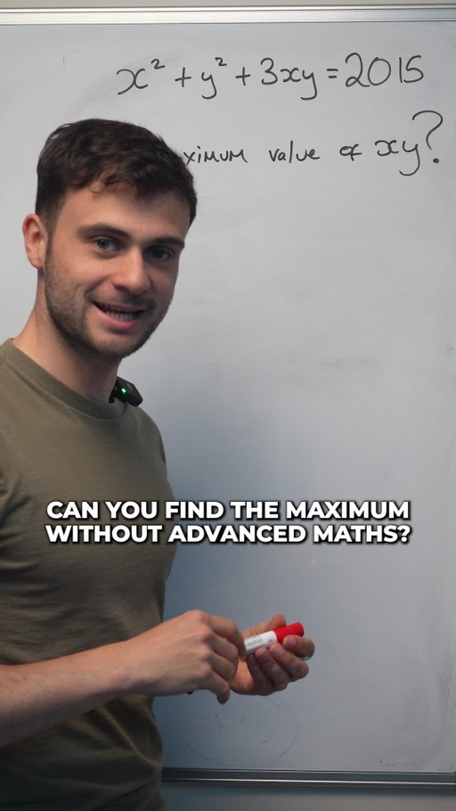 No calculus needed! Use this clever algebra trick to find the max value.
