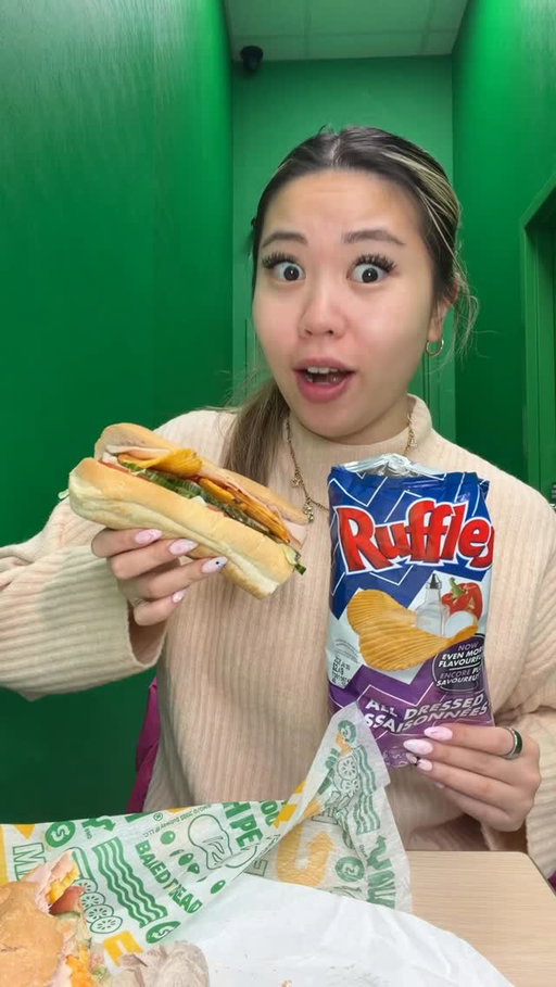 #ad Trying the new Subway All Dressed sauce inspired by the iconic Ruffles All Dressed chips.
 
If you’re Canadian you already know the All Dressed flavour is elite… sweet, tangy, salty, savoury and a little smoky all in one bite. Subway just turned that iconic Ruffles Chips flavour into a limited time All Dressed sauce, and I had to try it for myself. 

And obviously I had to go all in and add some Ruffles All Dressed chips for extra crunch. 

If you love that bold all-in-one flavour, you need to try the new Subway All Dressed sauce inspired by Ruffles All Dressed chips the next time you’re at Subway. 

Available now at participating Subway locations across Canada for a limited time. 

@rufflescanada @subwaycanada
